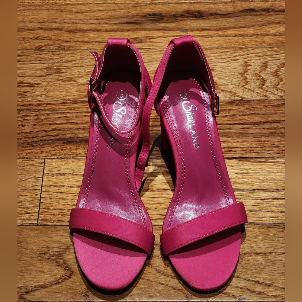 Hot Pink Magenta Block Heels